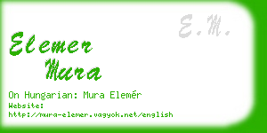 elemer mura business card